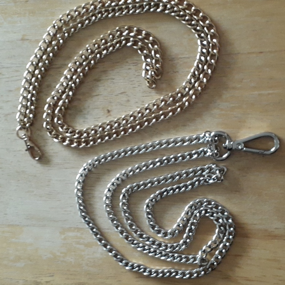 Bundle of Silver & Gold Chain Lanyards S110